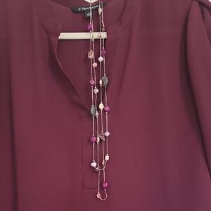 Shades Of Plum 17" Beaded Necklace